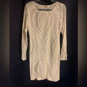 XL sheer white dress